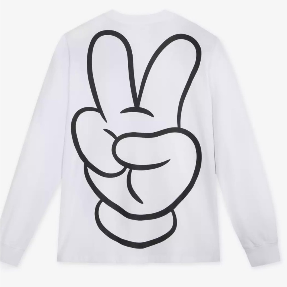 Mickey Mouse Peace Sign Long Sleeve T-Shirt for Adults